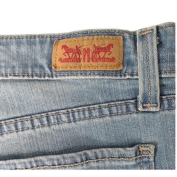 Levis 518 Bootcut Jeans Womens 11 Medium Wash Blue Denim Mid Rise Stretch - Picture 13 of 16
